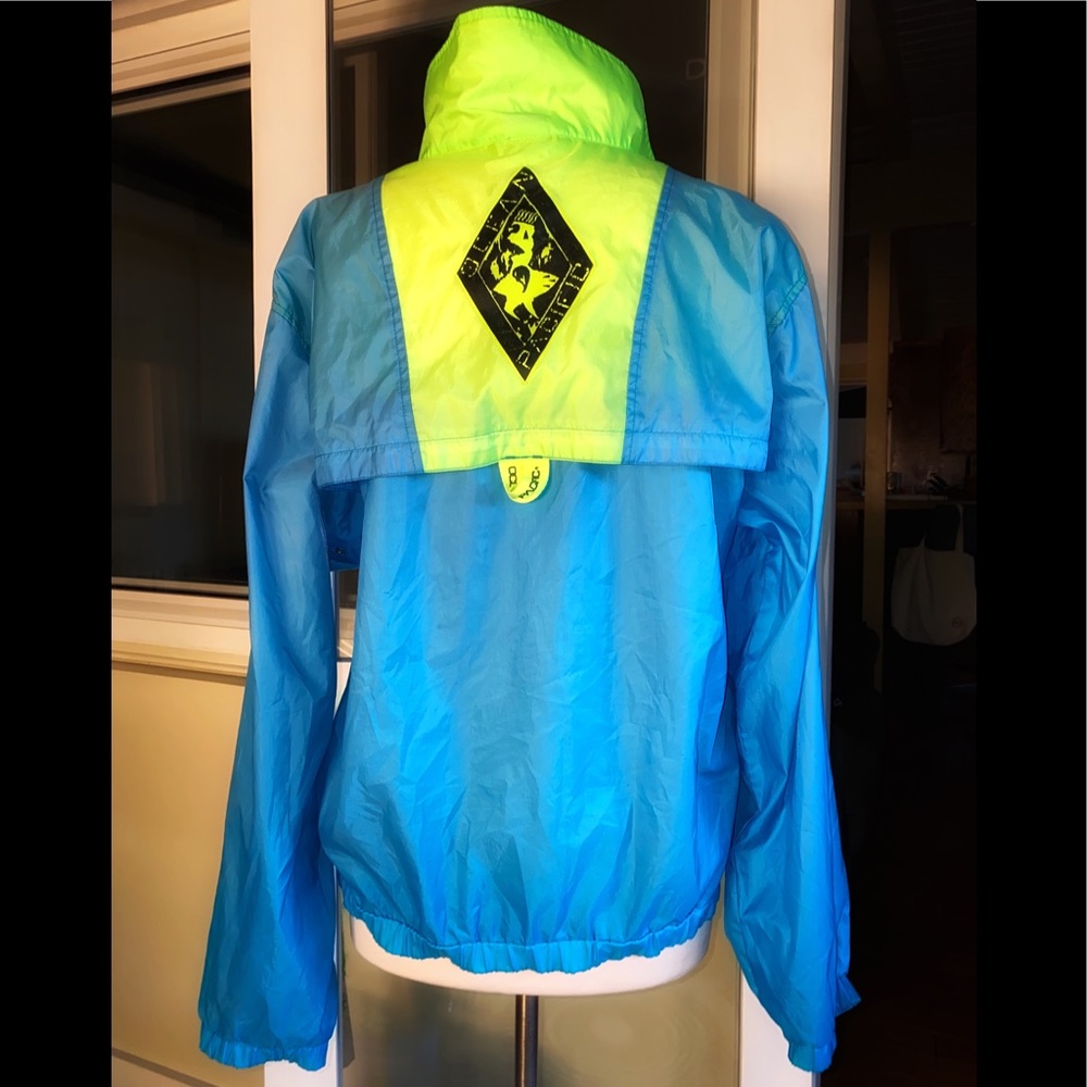 Vintage ocean pacific windbreaker pullover neon